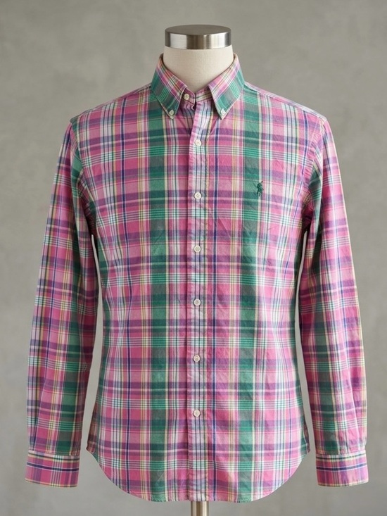 Polo Ralph Lauren Other - Ralph Lauren Plaid Button Down Shirt Pink Green Purple Size M
